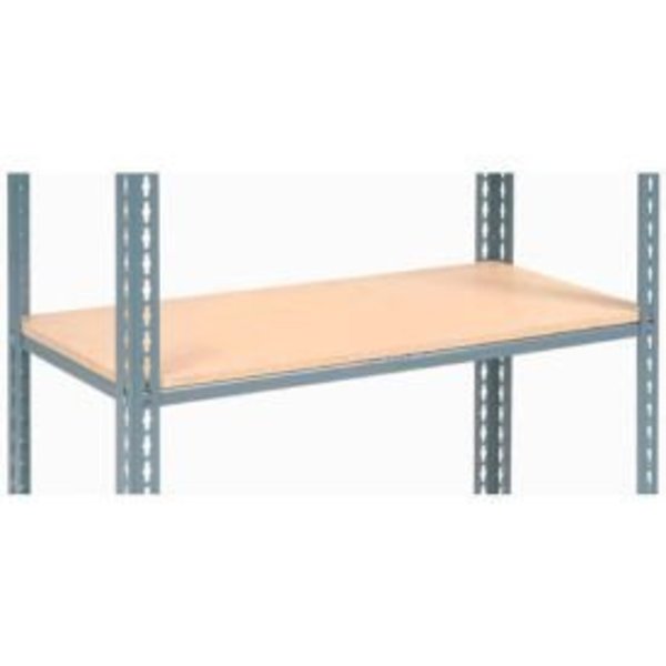 Global Equipment Additional Shelf Level Boltless Wood Deck 48"W x 12"D - Gray 717390